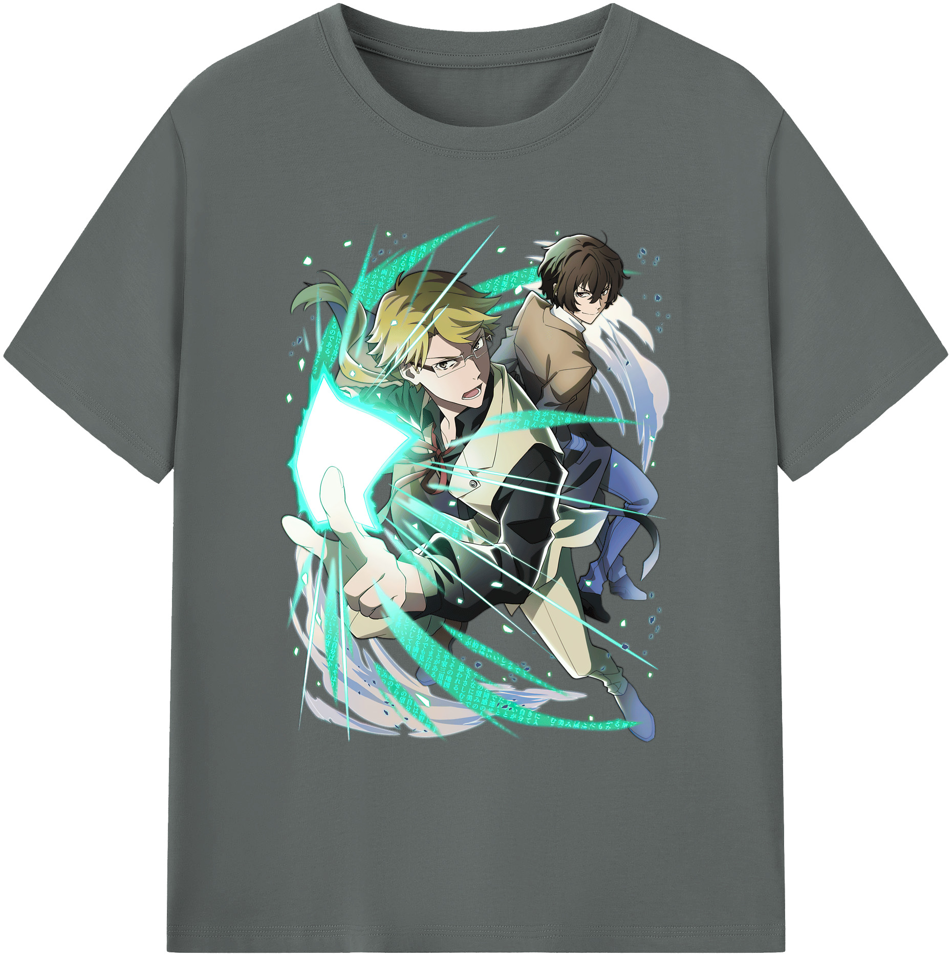 （画像用） 文豪ストレイドッグス Bungo Stray Dogs 綿100％ メンズ半袖Tシャツ｜肌触りやわらか＆通気性